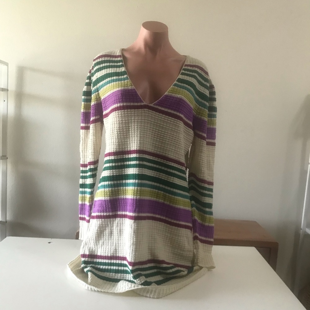 New Free People Striped knit sweater Dress